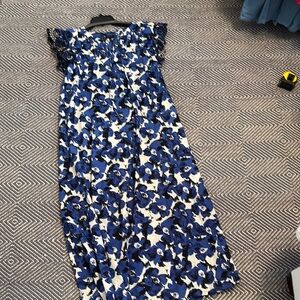 Cotton Floral Maxi Dress Sz Medium